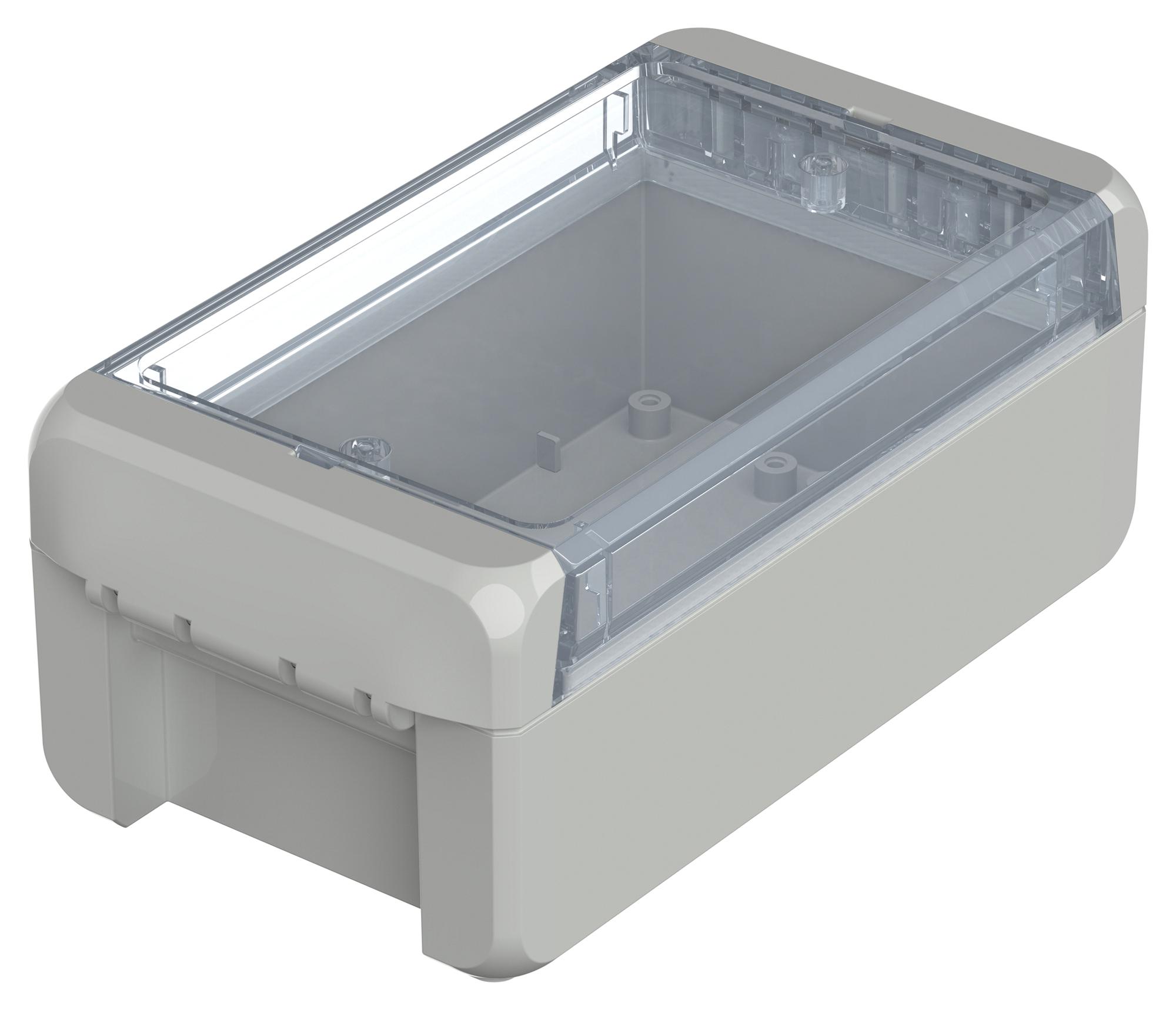 Bopla 96023125 Enclosure, Pc, Light Grey, Clear Lid