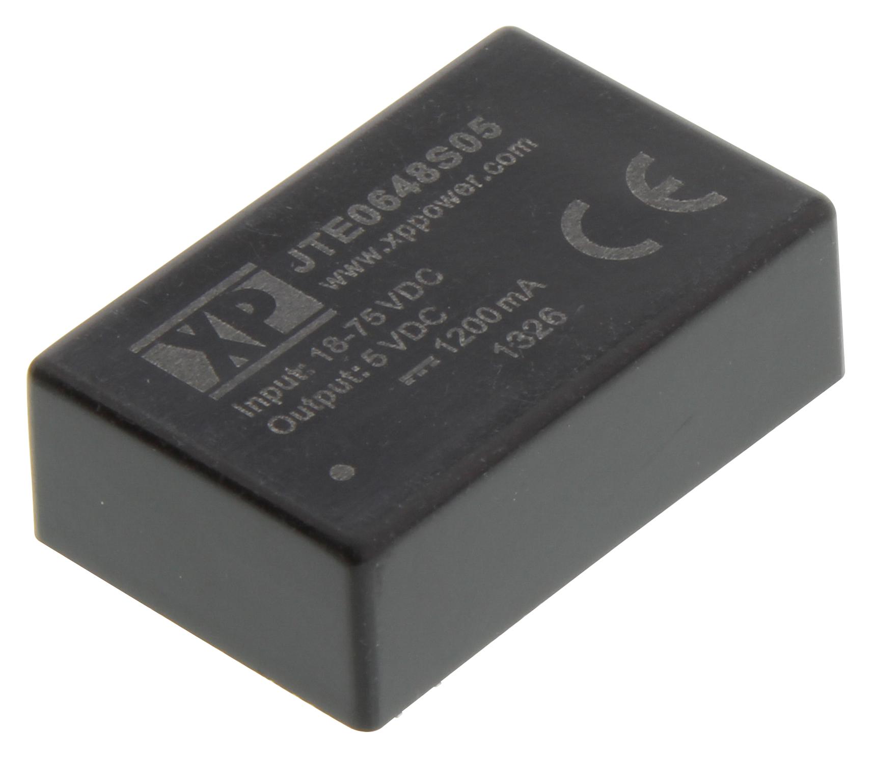 Xp Power Jte0648S05 Dc/dc Converter, 6W, 5V, 1.2A