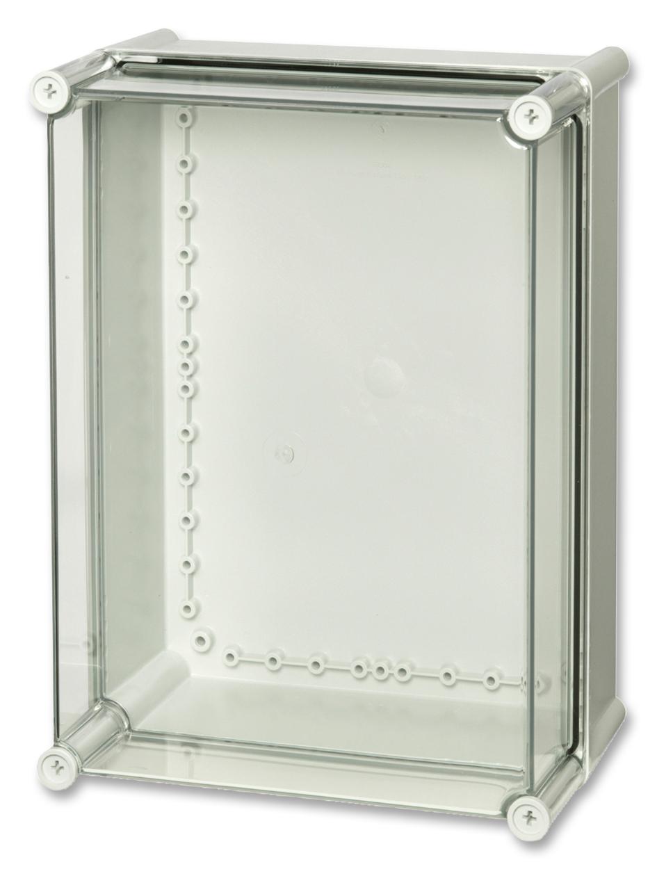 Fibox Pc 3828 18 T Enclosure Enclosure, Pc, Gry, Clr Lid, 380X280X180