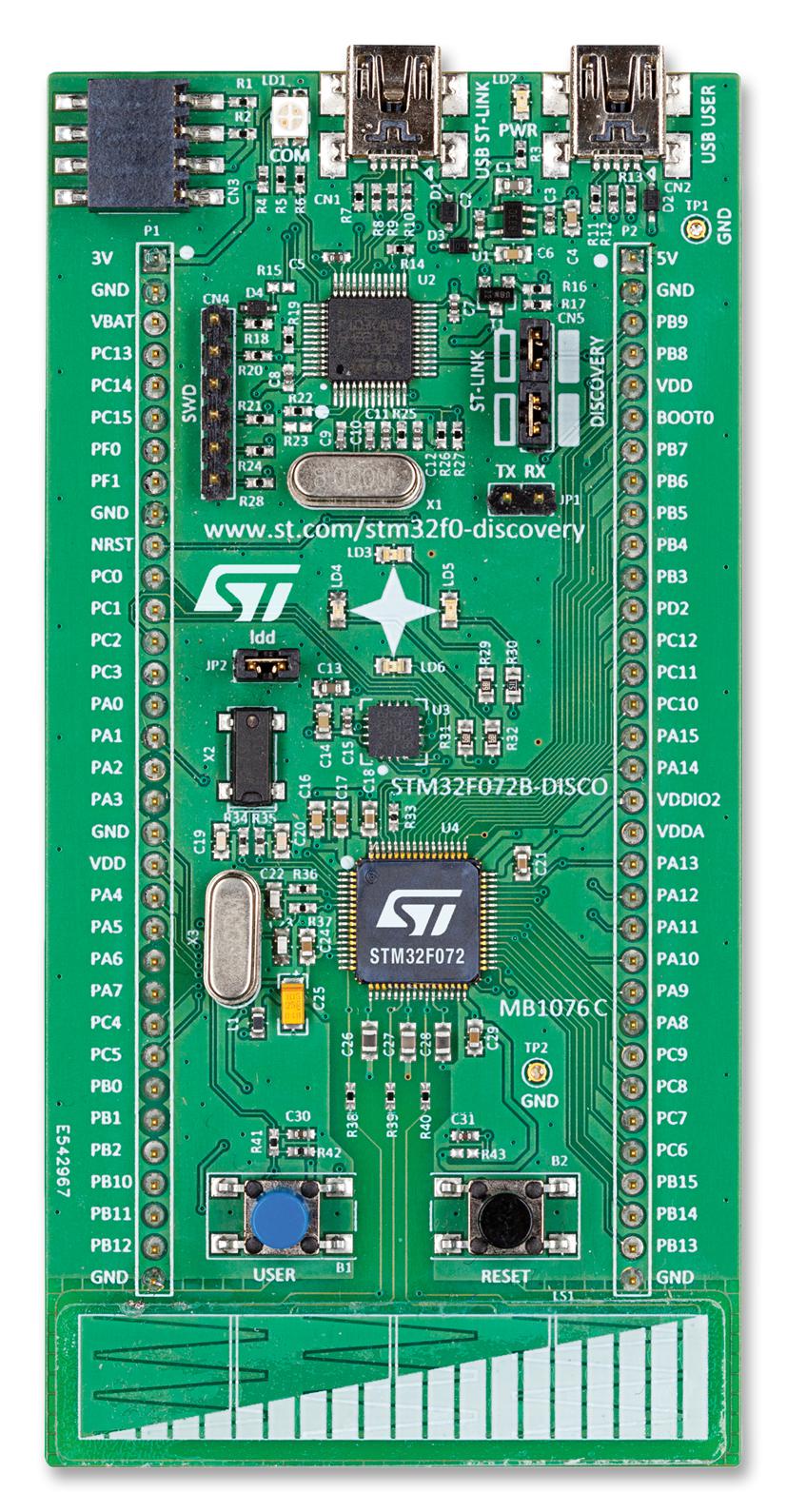 Stmicroelectronics Stm32F072B-Disco Dev Kit, Stm32F072B Discovery