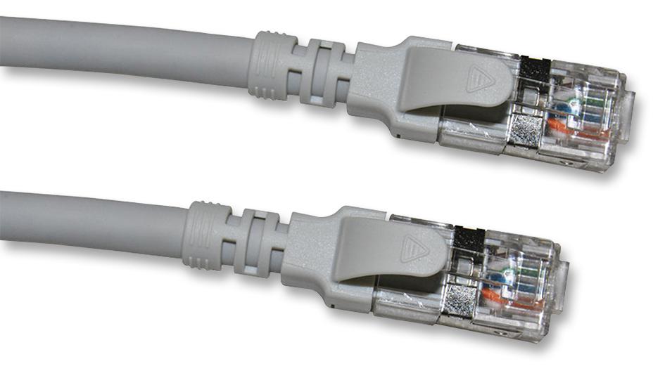 Videk 2996As-1Gy Patch Lead, Cat6A, Grey, 1M