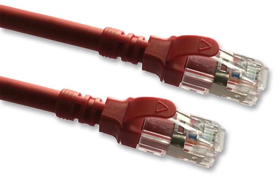 Videk 2996As-0.5R Patch Lead, Cat6A, Red, 0.5M