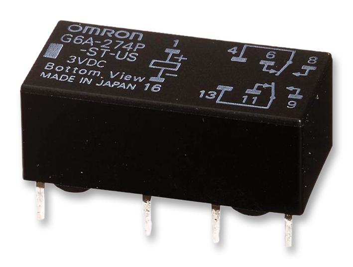 Omron Electronic Components G6Au-274P-St-Us  Dc12 Signal Relay, Dpdt, 12Vdc, 2A, Tht