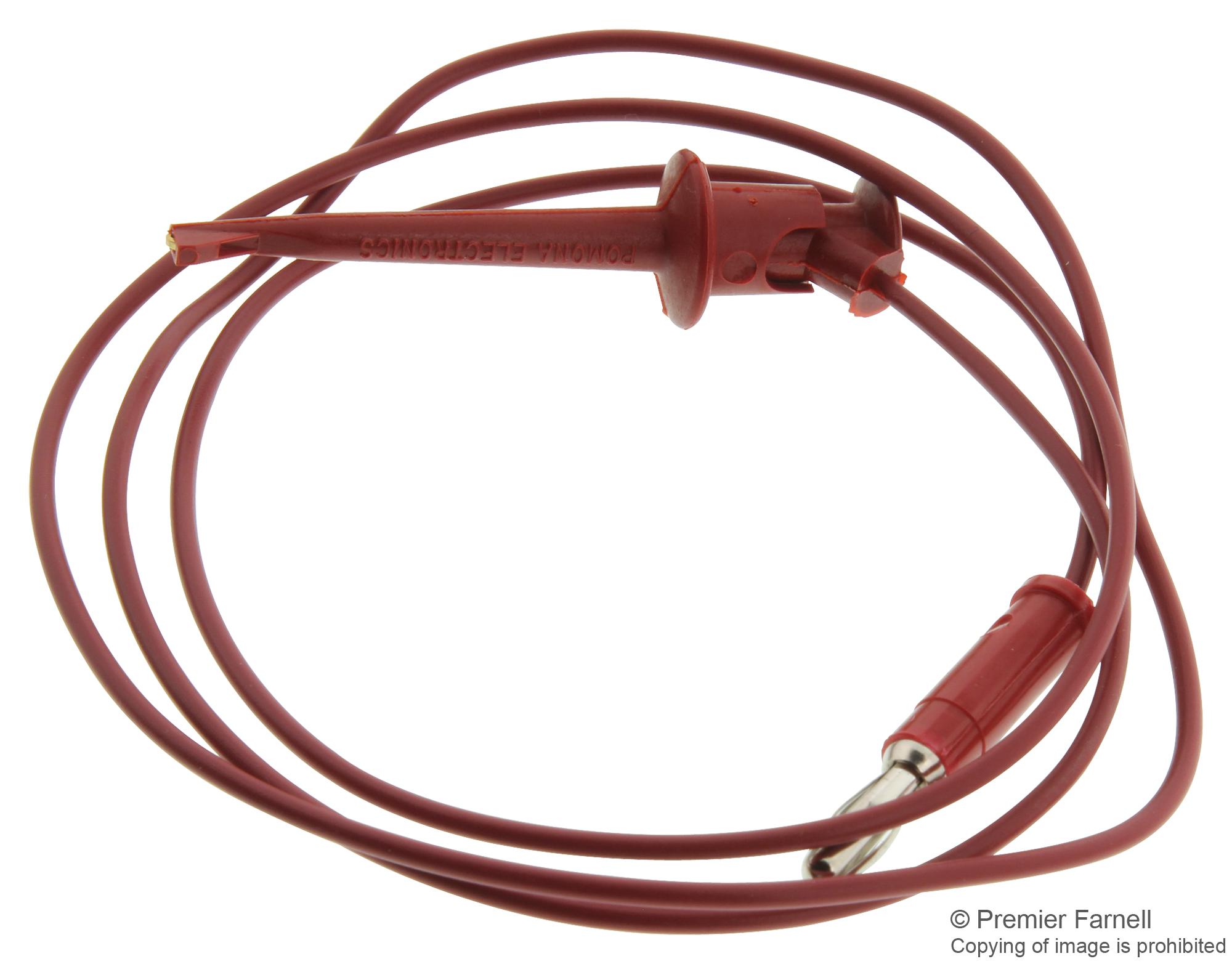 Pomona 4650-36-2 Test Lead, Red, 914Mm, 300V, 5A