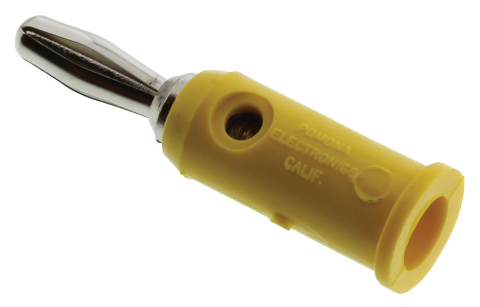 Pomona 1325-4 Banana Plug, Stackable, 15A, Screw, Yel