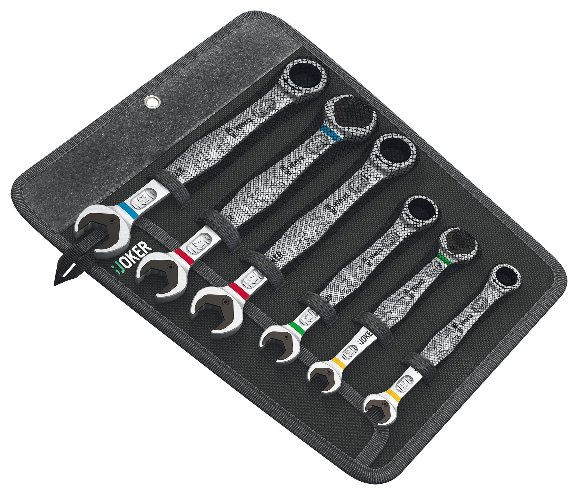 Wera Joker Set 6Tlg 1 Metrisch Ratcheting Wrench Set, Combi+Open End