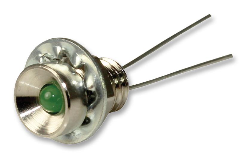 Camdenboss Ind512113-Led-Grn Panel Indicator, 3.2Mm, Green, 5V