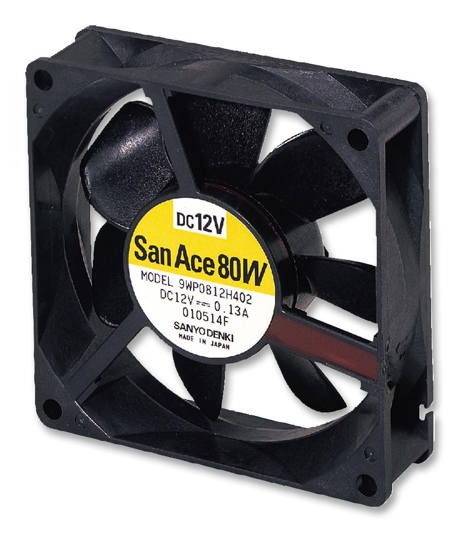 Sanyo Denki 9Wp0812H4011 Fan, Ip68 Waterproof 80X25Mm 12Vdc