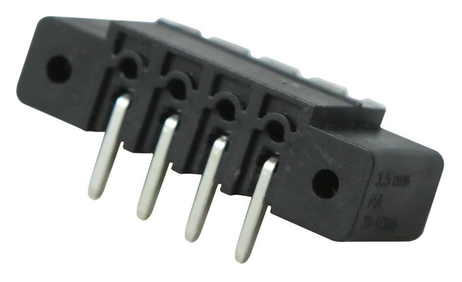 Metz Connect 31394104 Connector, Header, 4Pos, 1Row, 3.5Mm