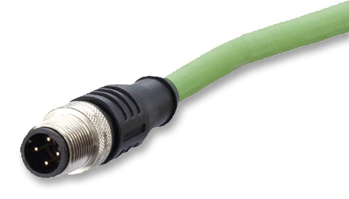 Metz Connect 142M1D10010 Sensor Cable, M12 Plug 4Pos-Free End, 1M