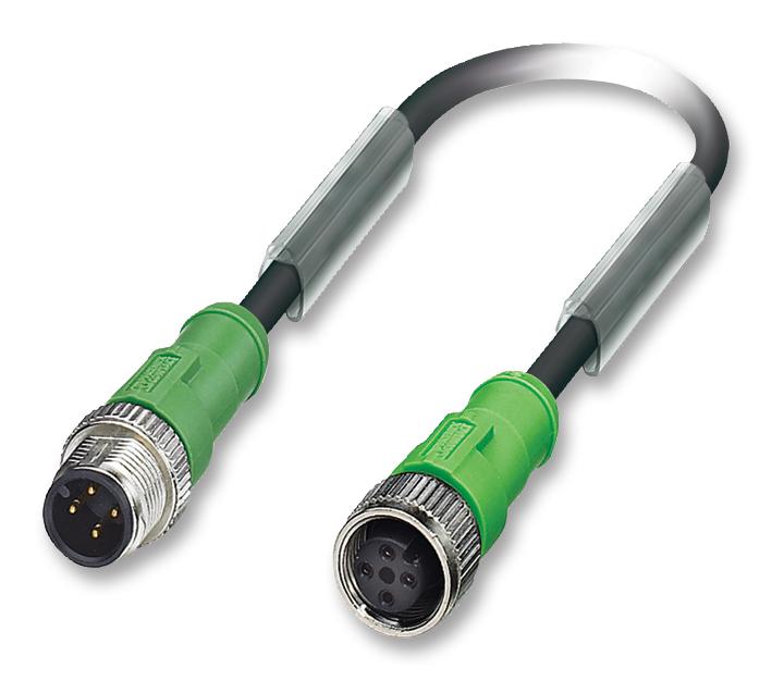 Phoenix Contact 1668373 Sensor Cable, 4Pos, M12 Plug-Skt, 1.5M