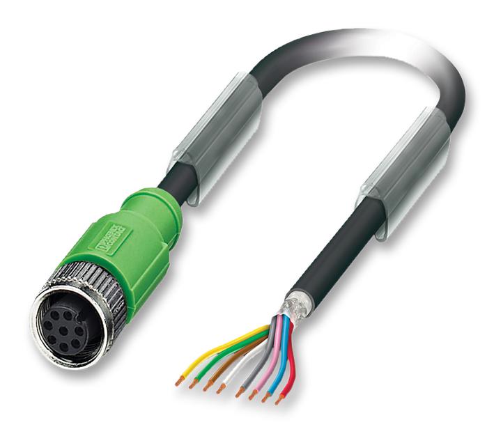 Phoenix Contact 1522888 Sensor Cable, 8Pos, M12 Socket, 5M