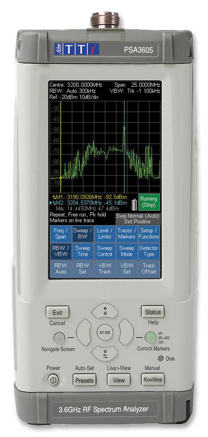 Aim-Tti Instruments Psa6005 Analyzer, Spectrum, 10Mhz To 6Ghz