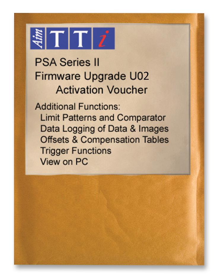 Aim-Tti Instruments Psa U02 Firmware Upgrade, Spectrum Analyser