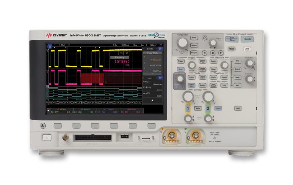 Keysight Technologies Dsox3022T Oscilloscope, 2-Ch, 200Mhz, 5Gsps