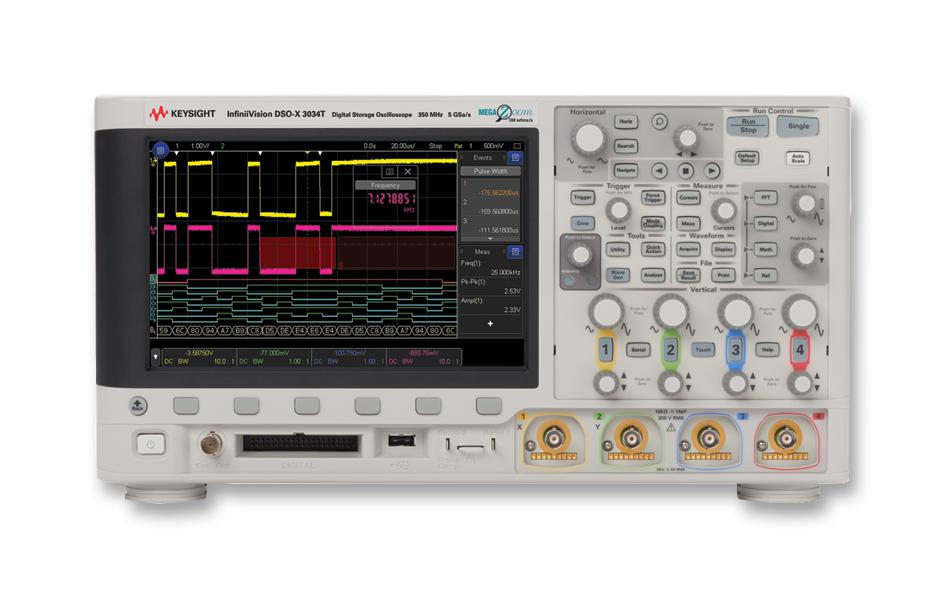 Keysight Technologies Dsox3034T Oscilloscope, 4-Ch, 350Mhz, 5Gsps