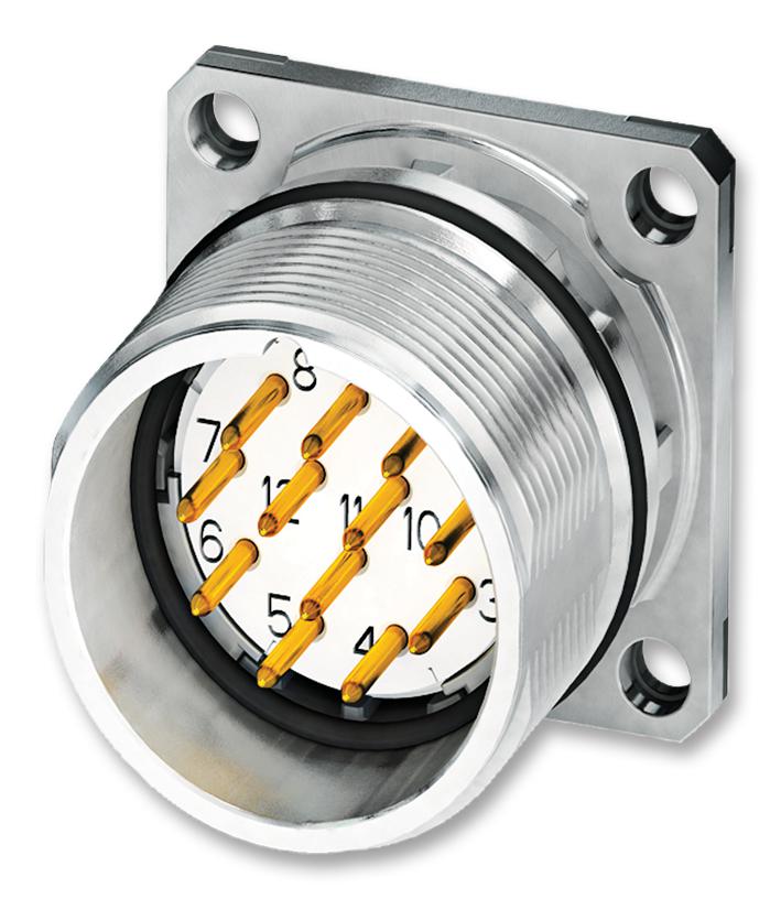 Phoenix Contact 1619956 Circular Connector, Rcpt, 19Pos, Panel