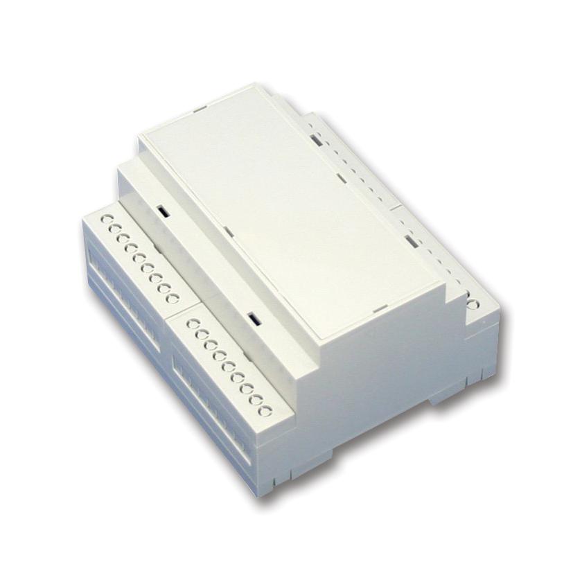 Bud Industries Dmb4772 Enclosure, Din Rail, 24Pos, Abs/pc, Grey