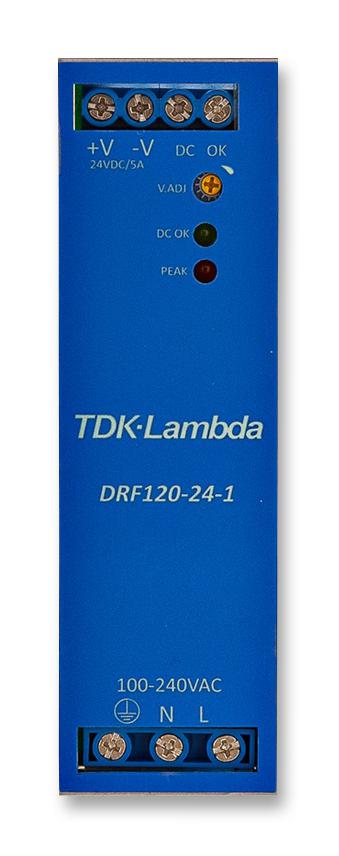 Tdk-Lambda Drf480-24-1 Power Supply, Ac-Dc, 24V, 20A, 720W