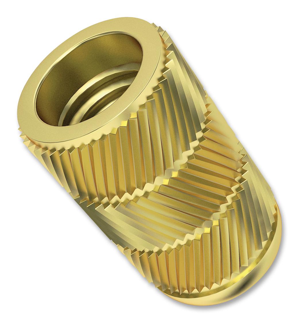 Tr Fastenings M5-Uhbrflsf Brass Insert, Unheaded, M5, Pk100