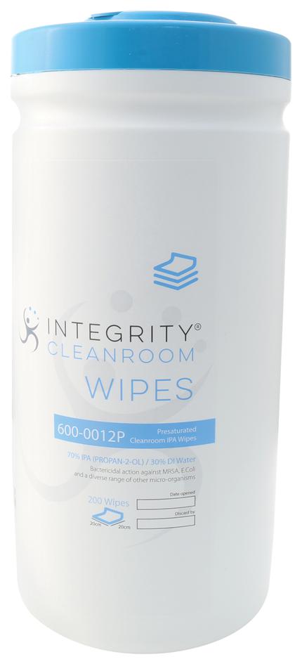 Integrity 600-0012 Wipe Tub, Pre-Sat Ipa, 200 Wipes