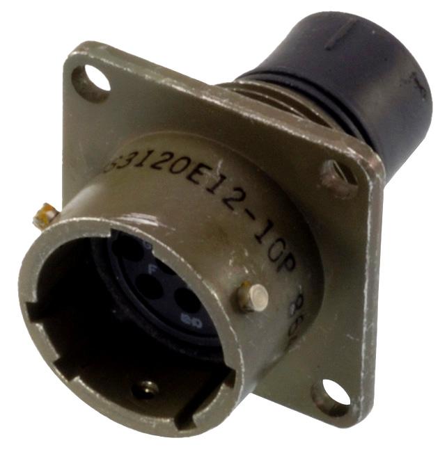 Itt Cannon Kpse00B24-61Pw Circular Connector, Rcpt, 24-61, Flange