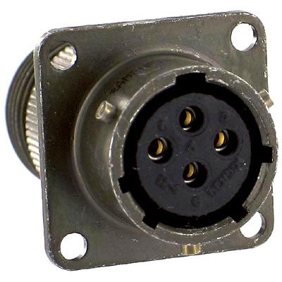 Itt Cannon Ms310316S-1S Circular Connector, Rcpt, 16S-1, Flange