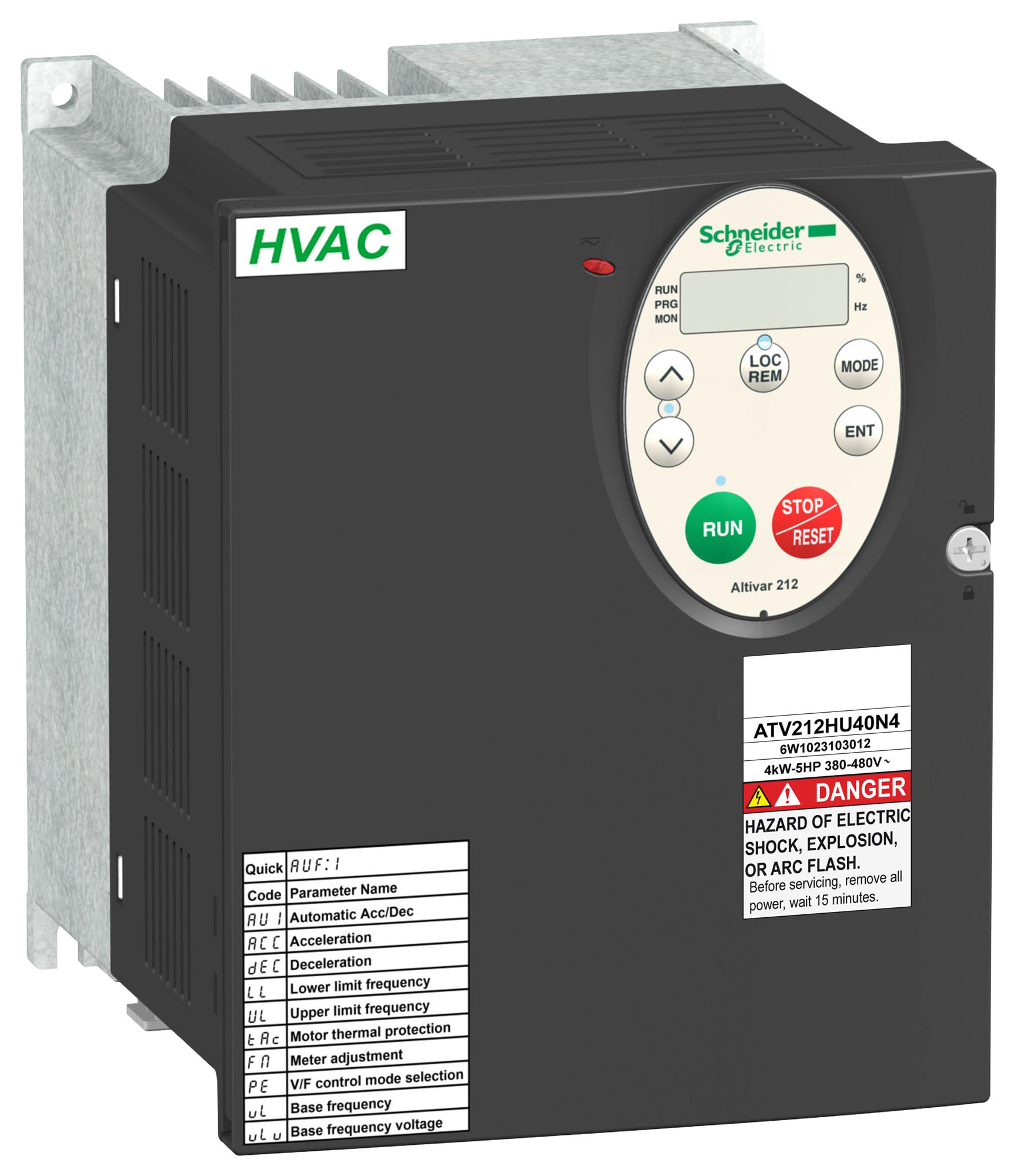 Schneider Electric Atv212Hu40N4 Variable Speed Drive, 3Ph, 4Kw