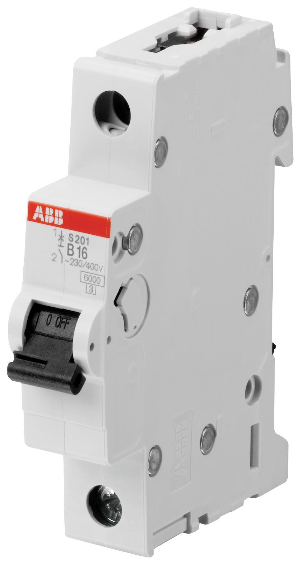 Abb S201-D10 Circuit Breaker, Thermal Mag, 1 Pole