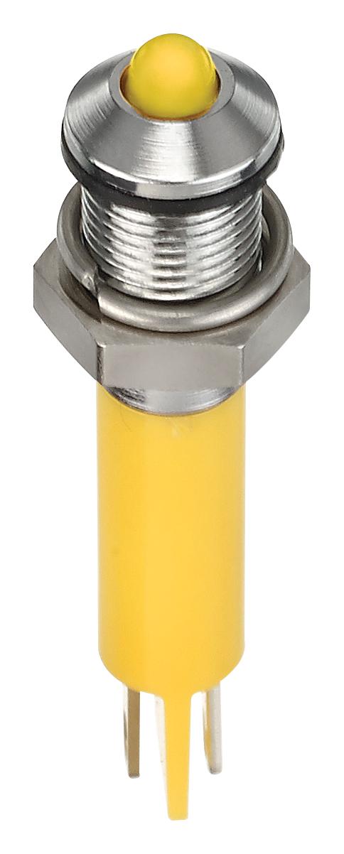 Apem Q6P1Cxxy24E Led Indicator, Panel, 6Mm, Yellow, 24Vdc