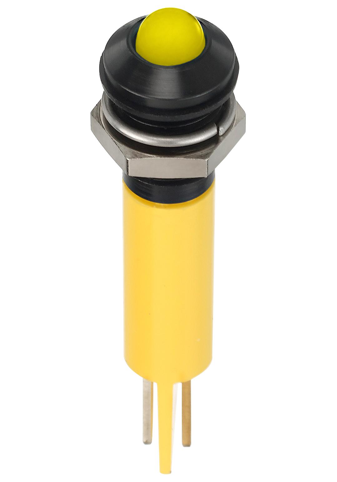 Apem Q8P1Bxxhy110E Led Indicator, Panel, 8Mm, Yellow, 110V