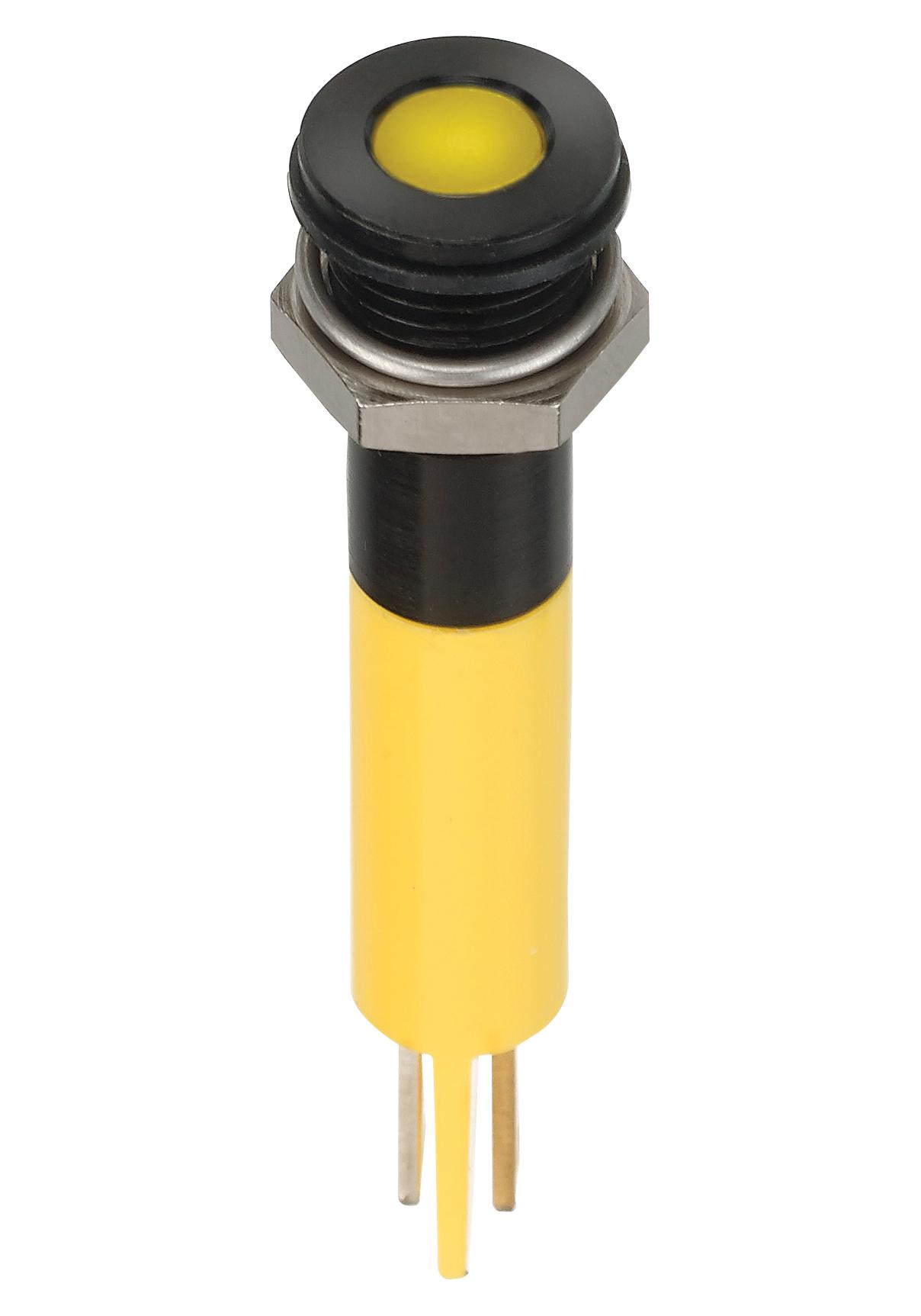 Apem Q8F1Bxxhy110E Led Indicator, Panel, 8Mm, Yellow, 110V