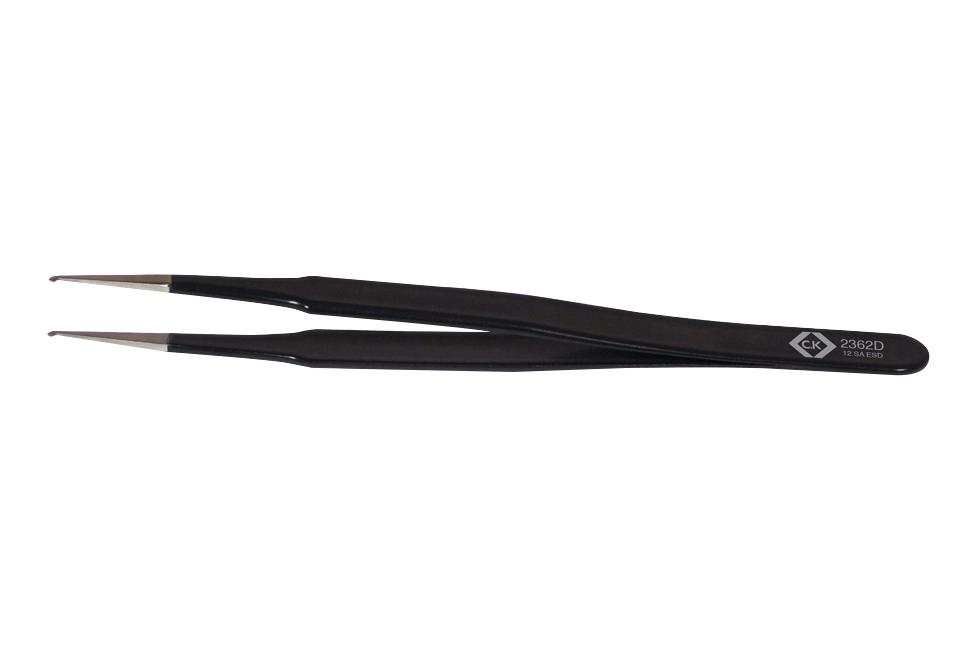 Ck Tools T2362D Esd Tweezer, 45 Deg Tip, 120Mm