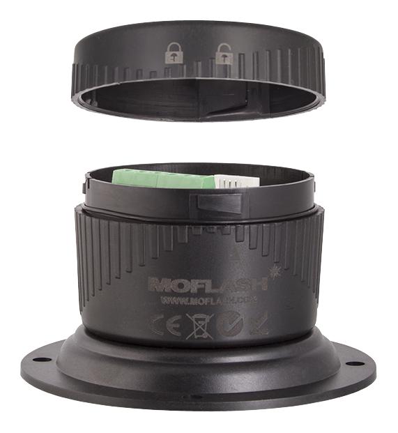 Moflash Signalling Led-Tlm-Bc Led Mounting Base & Top Cap, Beacon