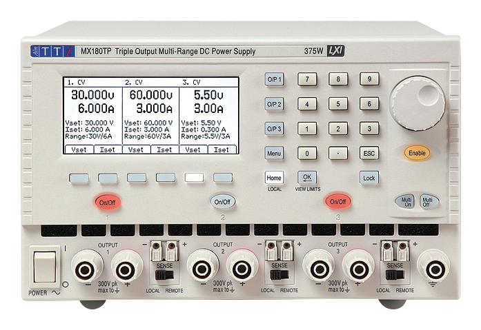 Aim-Tti Instruments Mx180T Power Supply, 3-Ch, 30V, 6A, Prog