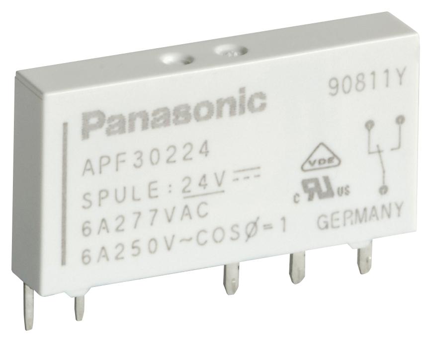 Panasonic Apf30224 Power Relay, Spdt, 24Vdc, 6A, Thd