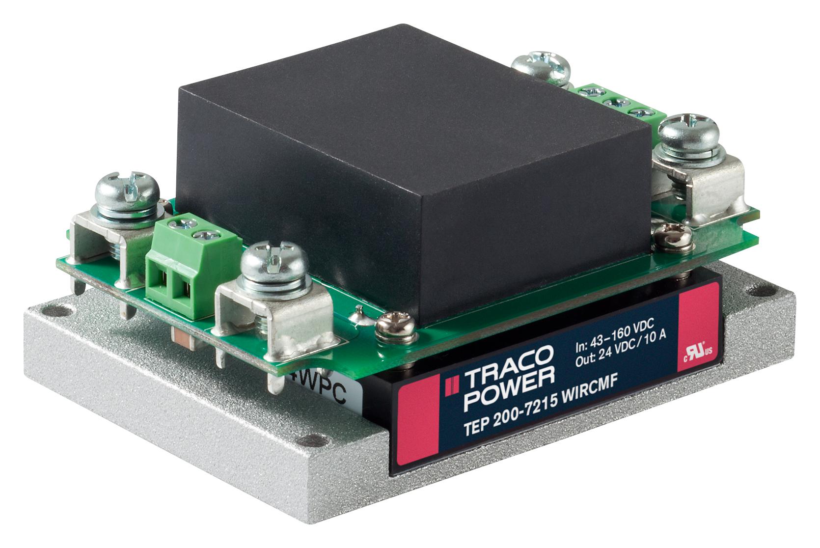 Traco Power Tep 200-2413Wircmf Dc-Dc Converter, 1 O/p, 15V, 12A