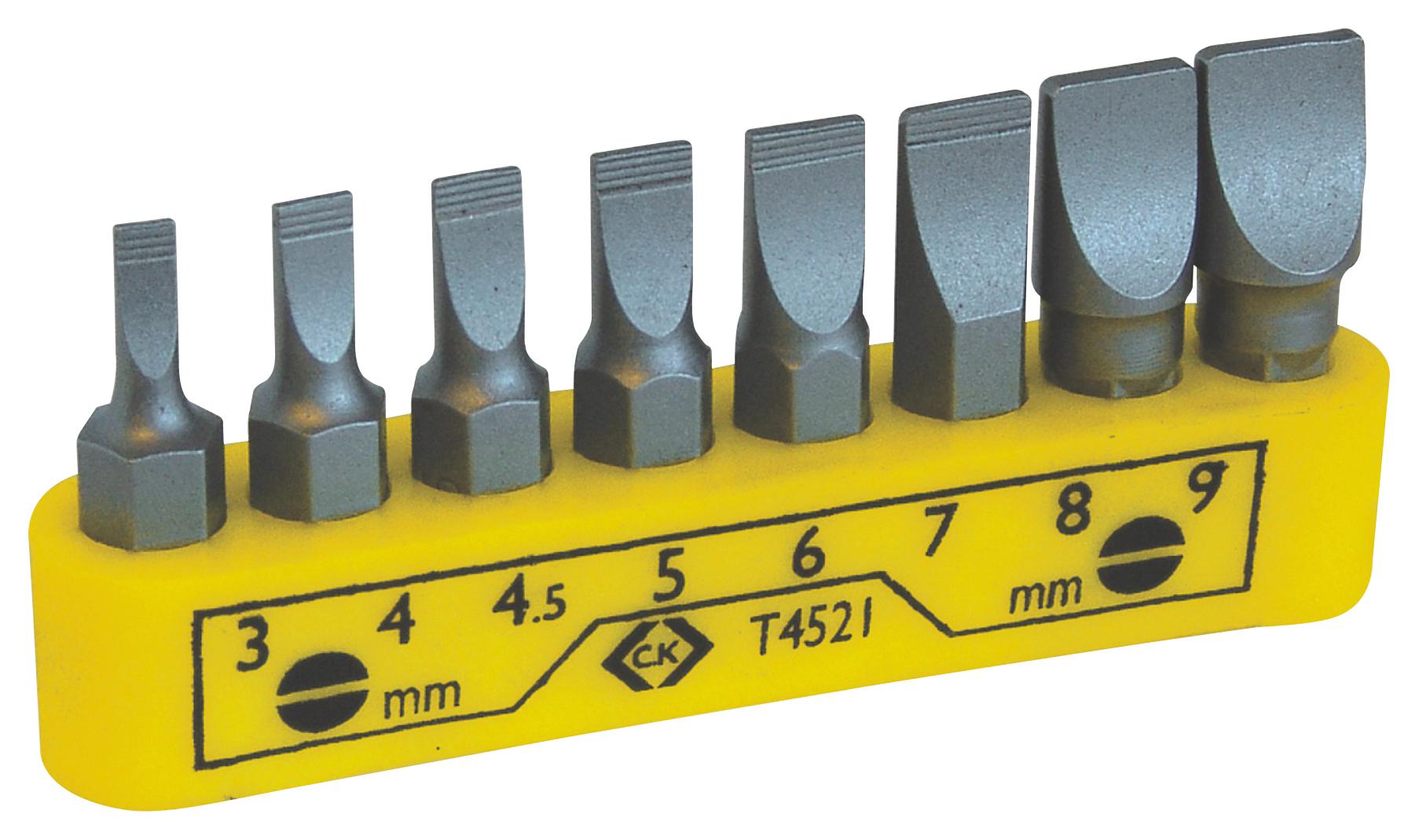 Ck Tools T4521 Slotted Screwdriver Bit Clip Set, 8 Pcs