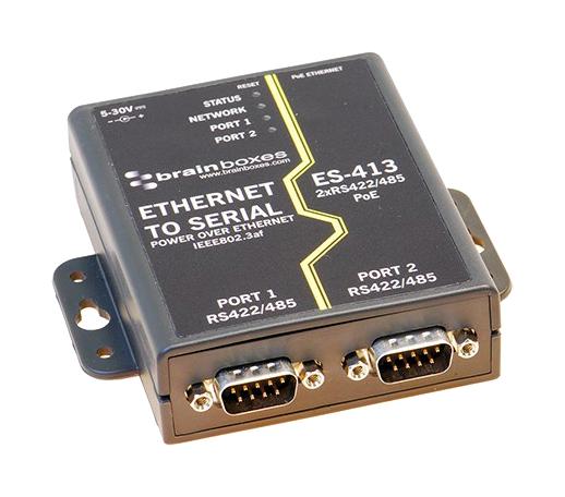 Brainboxes Es-413 Poe Ethernet-Device Server, 10/100Mbps