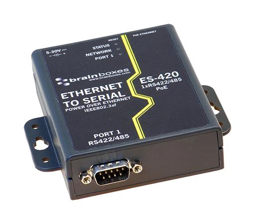 Brainboxes Es-420 Poe Ethernet-Device Server, 10/100Mbps