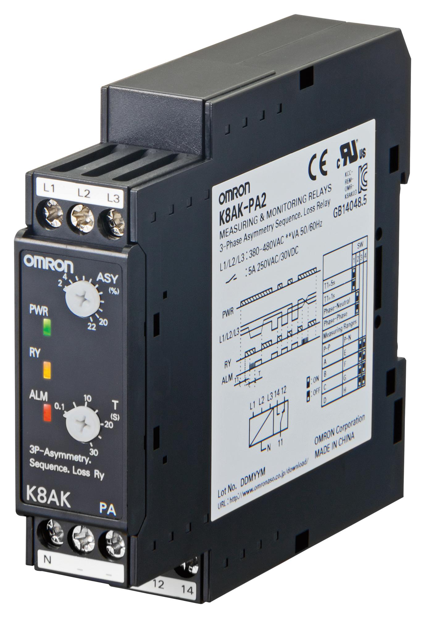 Omron Industrial Automation K8Akls124Vacdc Level Ctrl, 10S, 24V, Din Rail