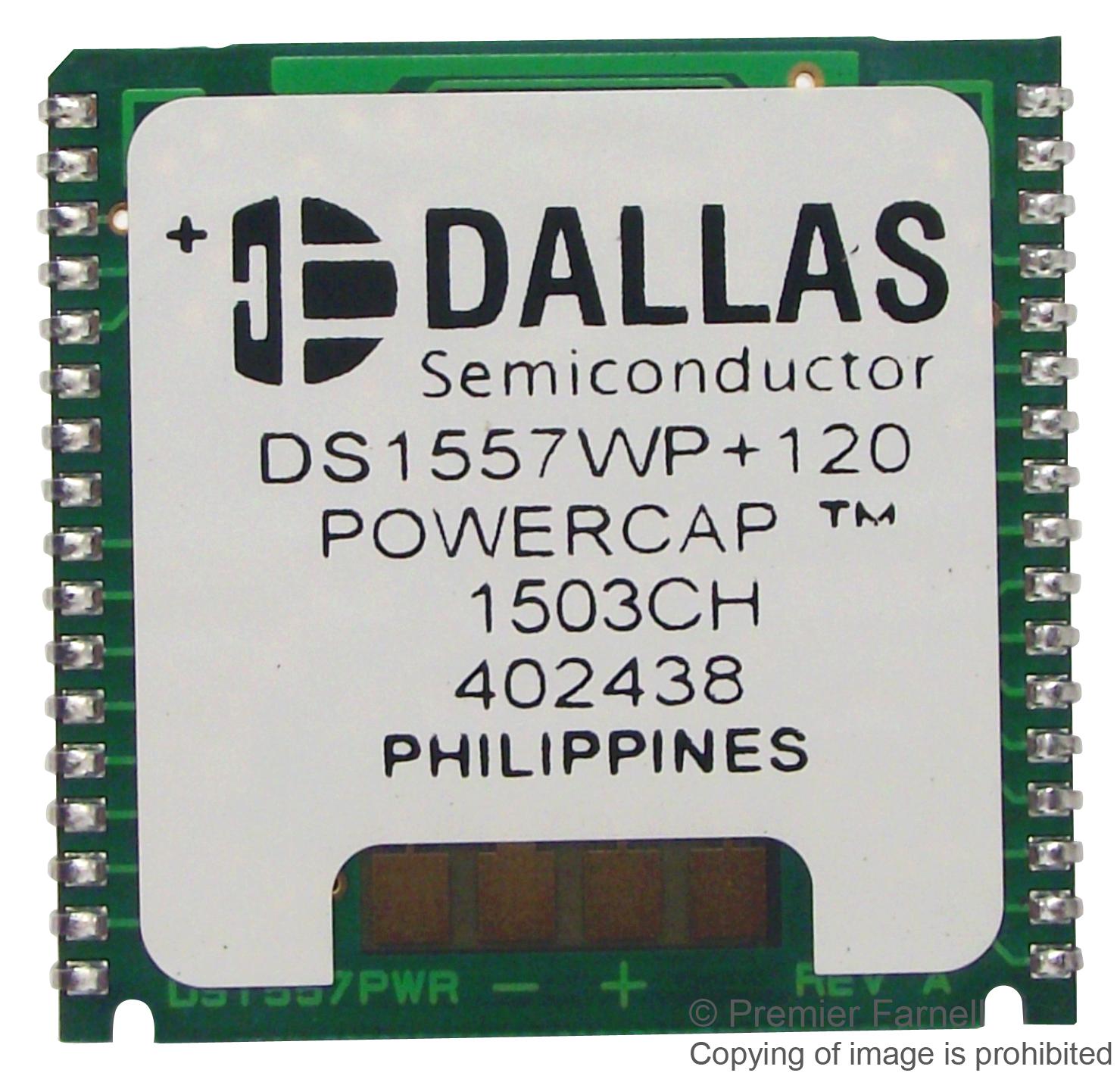 Analog Devices Ds1557Wp-120Ind+ Alarm Rtc, -40 To 85Deg C, Powercap-34