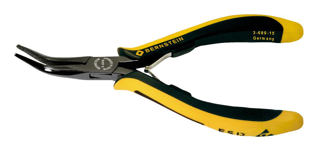 Bernstein Werkzeugfabrik 3-689-15 Snipe Nose Plier, Angled, 145Mm