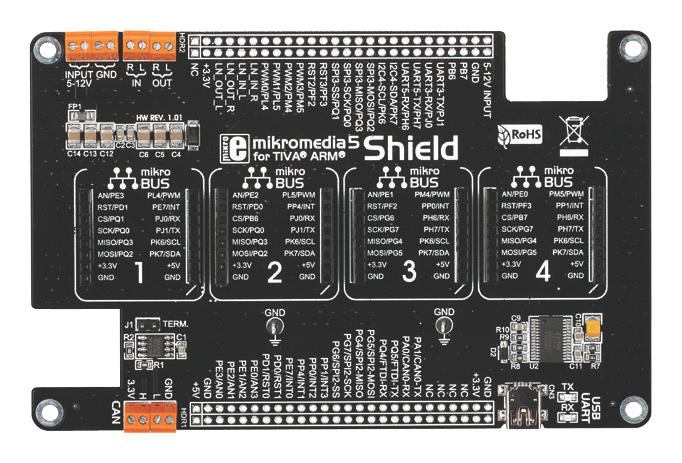 Mikroelektronika Mikroe-1529 Add-On Board, Mikromedia 5 Shield