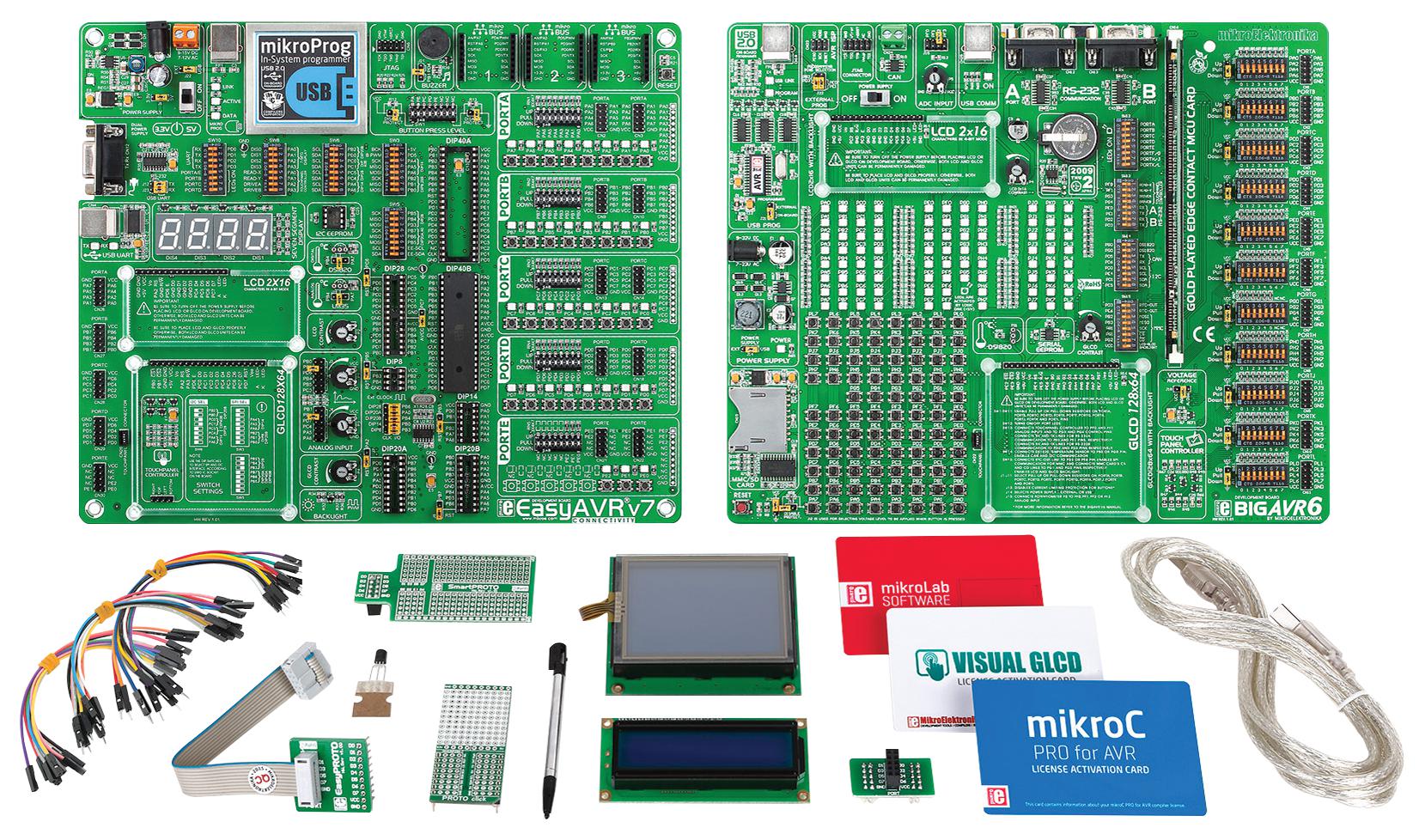 Mikroelektronika Mikroe-2015 Dev Brd, Atmega32/128 Easyavr V7/bigavr6