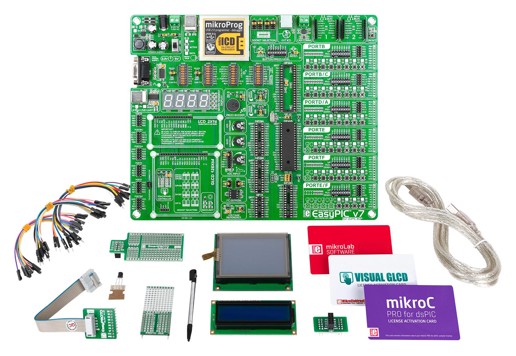 Mikroelektronika Mikroe-2008 Dev Board, Easypic V7