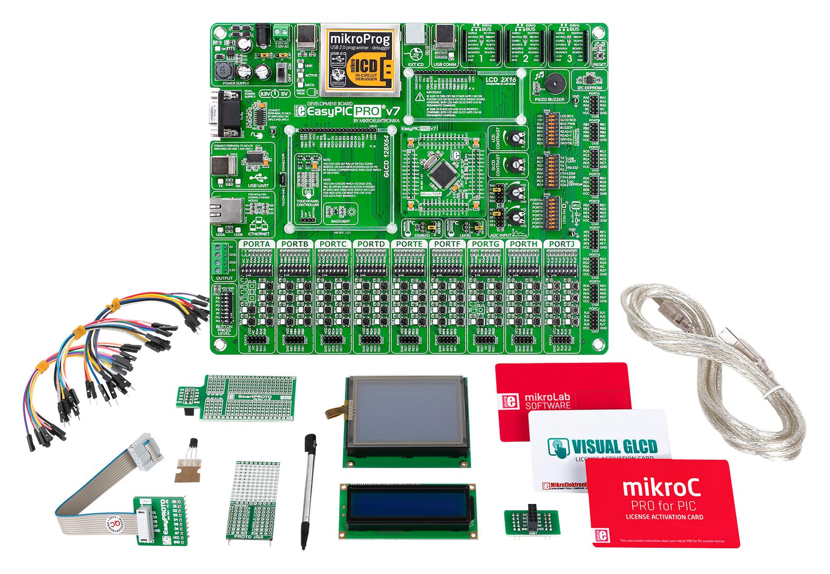 Mikroelektronika Mikroe-2006 Dev Board, Easypic Pro V7