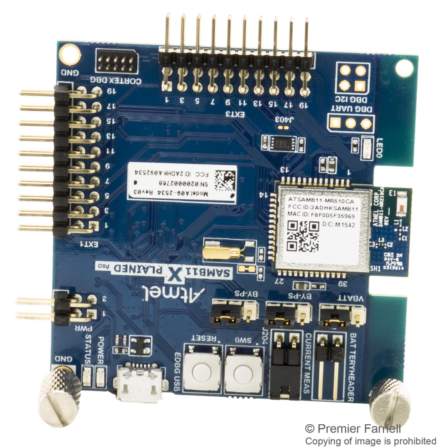 Microchip Atsamb11-Xpro Evaluation Board, Smartconnect Ble 4.1