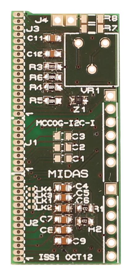 Midas Displays Mccog-I2C-I-8 Driver Board, I2C Cog Character Display