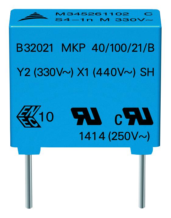 Epcos B32021A3222M189 Cap, 2200Pf, Y2, 20%, Pp, 300V